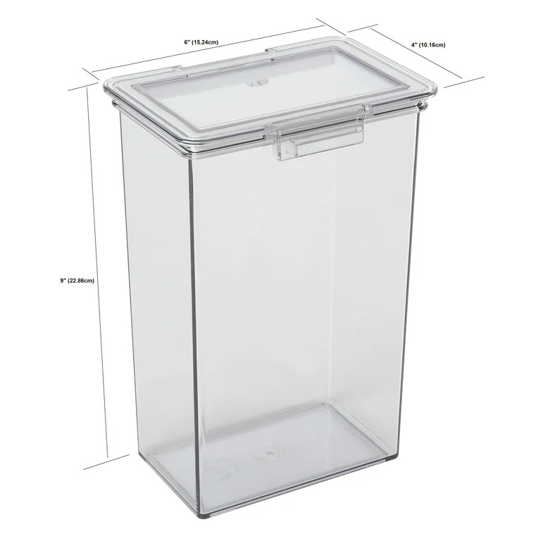 The Home Edit Large Food Storage Canister 9"x6"x4", Clear | Walmart (US)