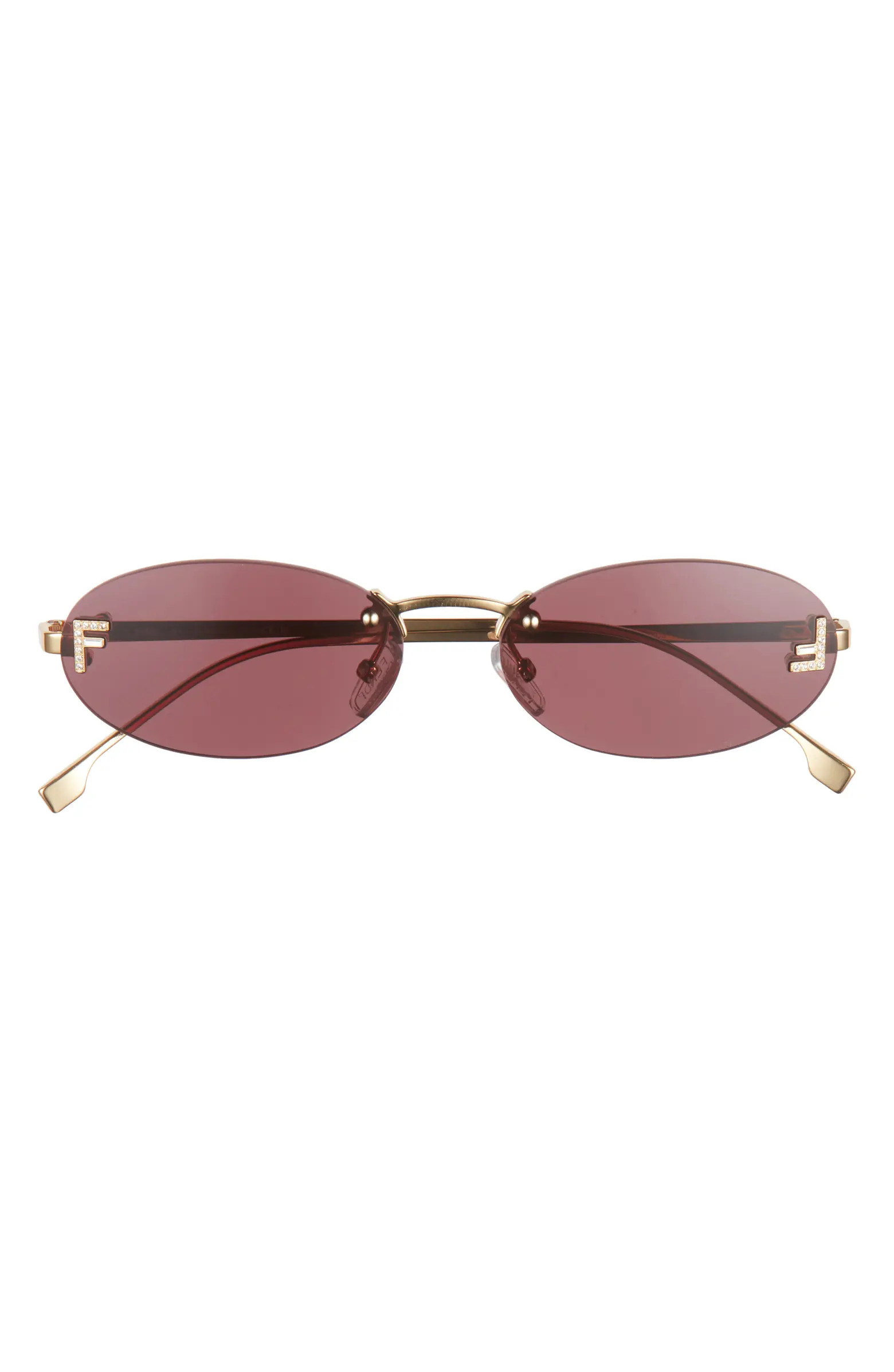 'Fendi First 54mm Oval Sunglasses | Nordstrom