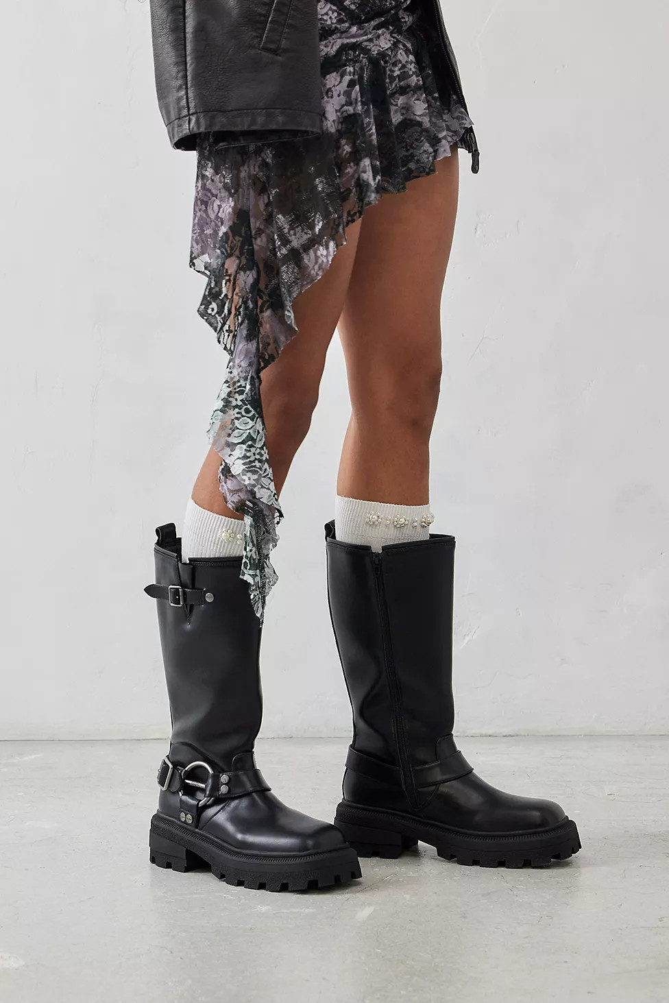 Buffalo Black Biker Boots | Urban Outfitters (EU)