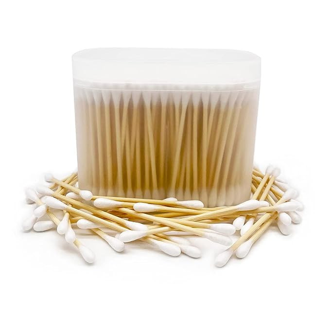 900pcs Bamboo Cotton Swabs, Biodegradable Wooden Cotton Buds | Amazon (US)