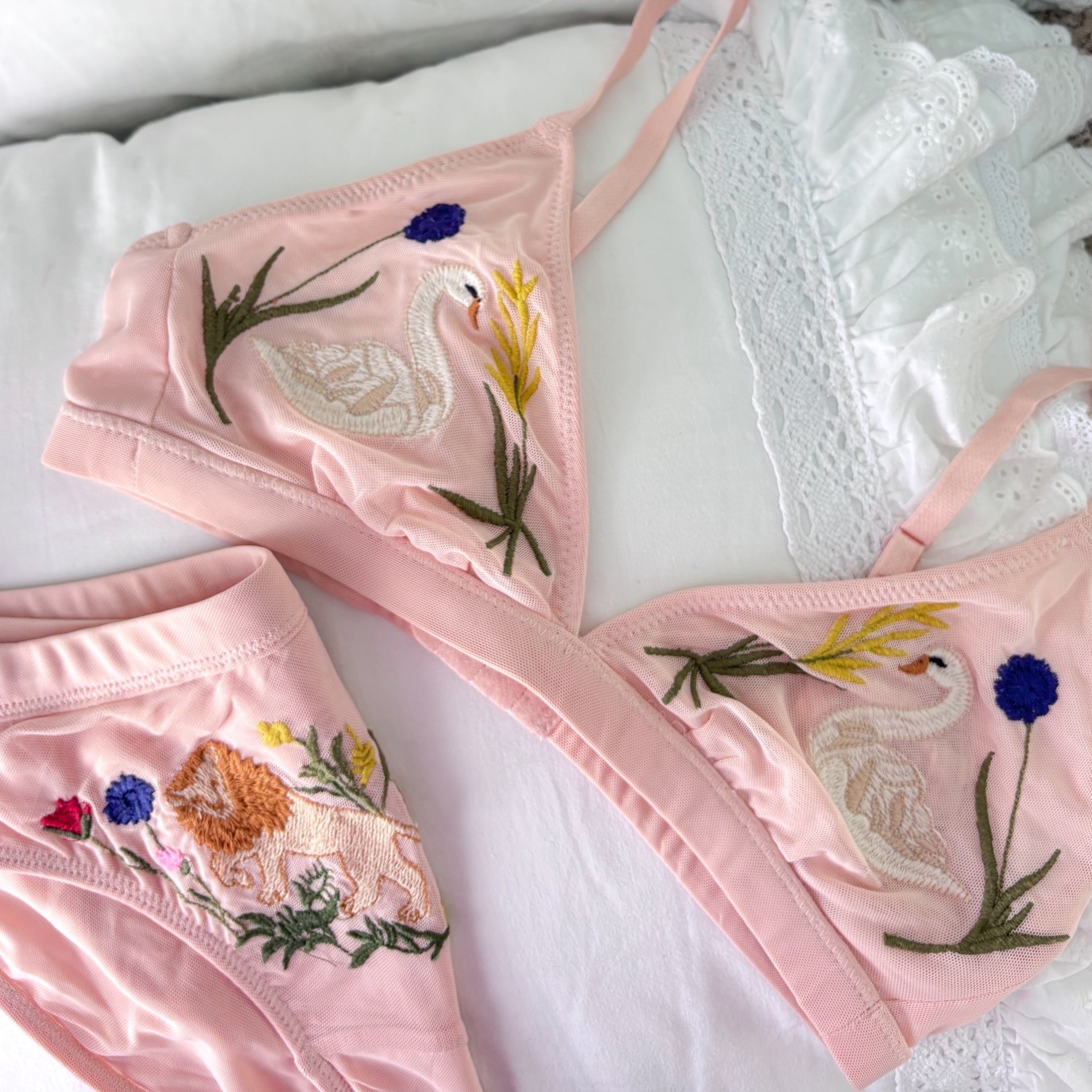 this ethereal lingerie set i got for Christmas! so so so pretty and flattering, wearing both the bra and underwear in a size small. they are mesh but there is so wire in the bra and it’s super comfortable! 🦢

#LTKootd #LTKselfcare #LTKGiftGuide