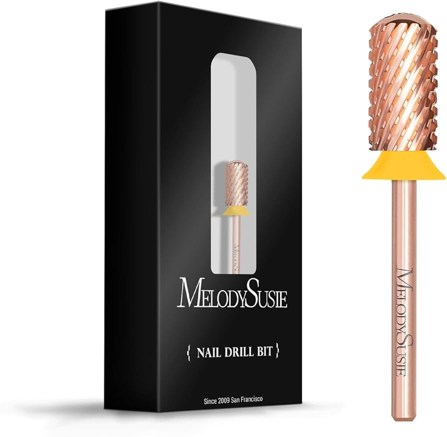 MelodySusie Safety Nail Drill Bits, 3/32'' Smooth Round Top Large Barrel Carbide Bits, Suitable f... | Amazon (US)