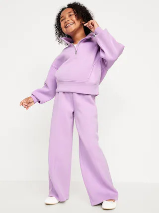 High-Waisted Bounce Fleece Wide-Leg Sweatpants for Girls | Old Navy (US)