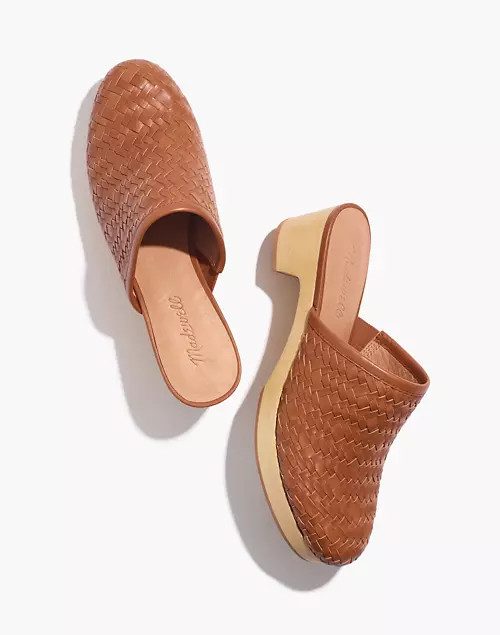 The Jordyn Clog in Woven Leather | Madewell
