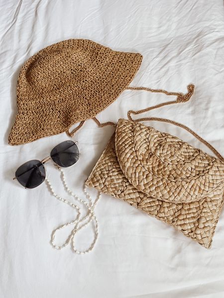Vacation Essentials
beach hat | sunglasses | wicker rattan purse 

#LTKswim #LTKsalealert #LTKtravel