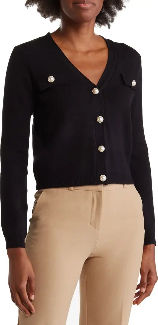 T Tahari Cardigan with Faux Pearl Buttons | Nordstromrack | Nordstrom Rack