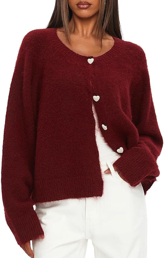 Darong Womens Cardigan Sweaters Lightweight Button Down Long Sleeve Knit Sweater Y2k Fall Outfits... | Amazon (US)