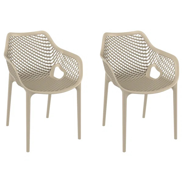 Martinson Stacking Patio Dining Armchair (Set of 2) | Wayfair Professional