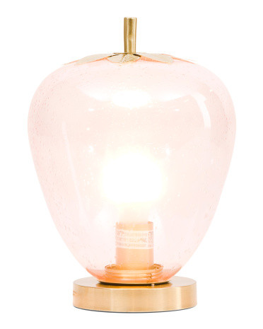 13.5in Strawberry Glass Uplight Tabletop Lamp | TJ Maxx