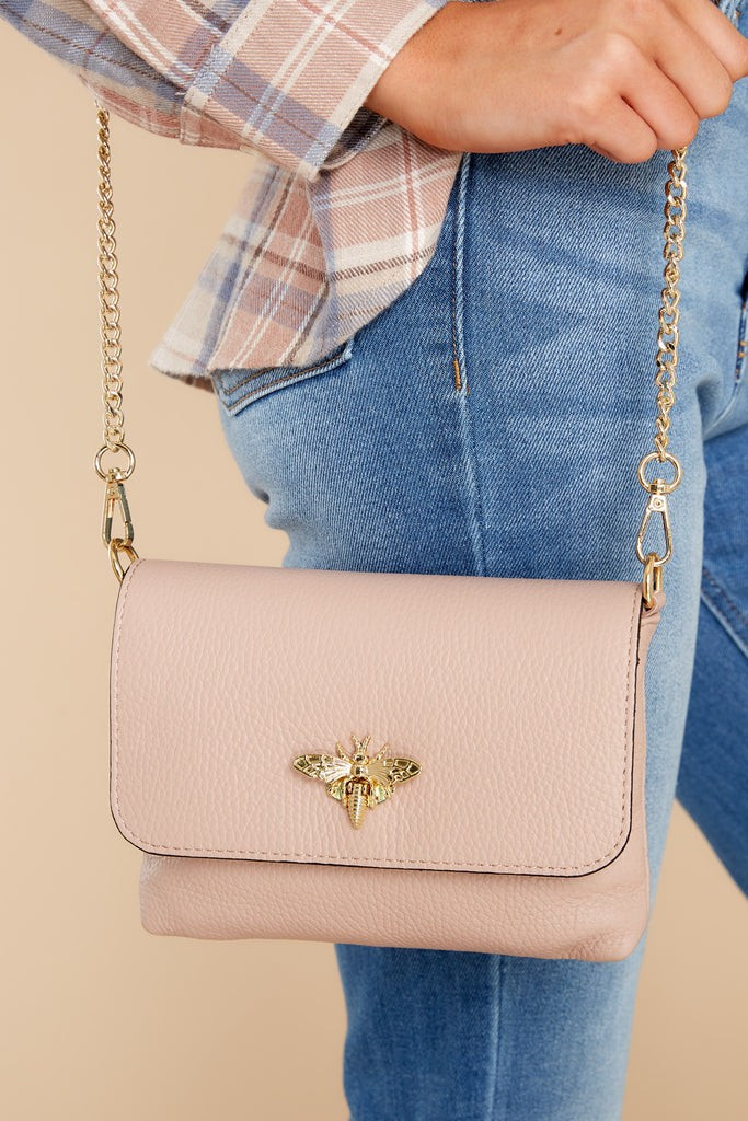 Work Smarter Blush Leather Bag | Red Dress 