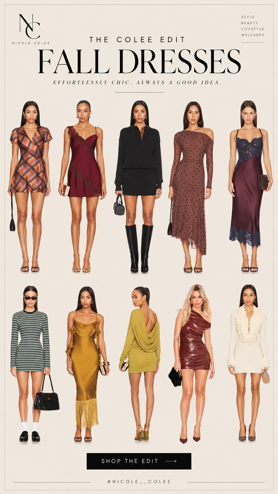 THE COLEE EDIT | FALL DRESSES 🤎🍂

Fall plans? I've got a dress for that. 💋 From flirty little minis and romantic lace to statement sleeves, rich burgundy hues, and a little leather moment…these are the dresses I'm loving right now.

Date nights, dinner reservations, fall events, or just because you feel like looking fabulous. Because who says you need an occasion to dress up? 😉

Shop all my fall dress favorites linked right here! 🛍️✨

#TheColeeEdit #FallDresses #FallFashion #DressEdit #LTKStyle #RevolveAmbassador 

 #LTKdayinmylife #LTKgrwm #LTKootd