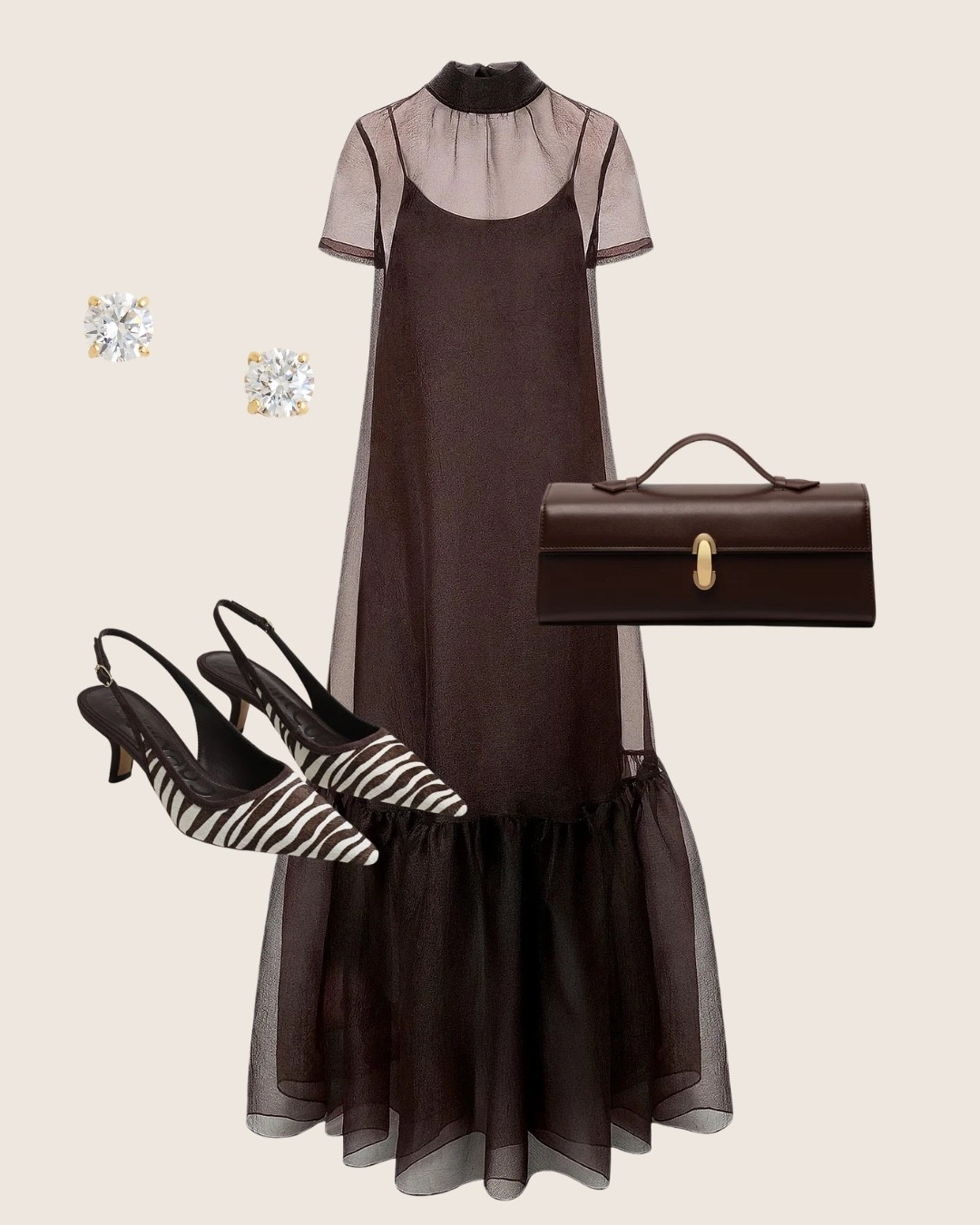 Fall wedding guest outfit idea! 🤎