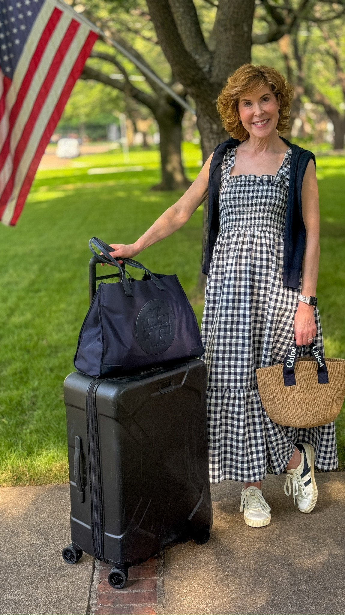 My navy and white gingham smocked dress from Amazon was the perfect choice for travel—no wrinkles and so comfy! I added a few elevated accessories to give it the polished, pulled-together feel I love. ✨



#LTKFindsUnder50 #LTKTravel #LTKSeasonal