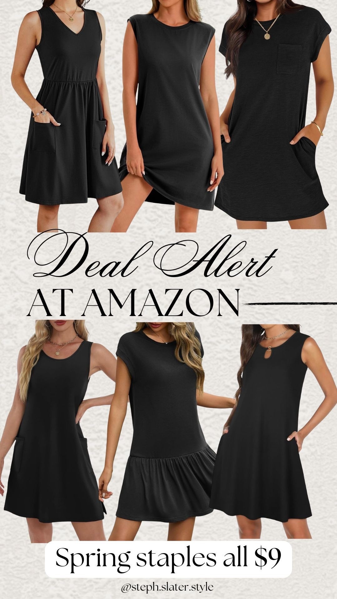 Classic black dresses you can wear all spring season. And they’re only $9 🤯🖤

#LTKSeasonal #LTKSaleAlert