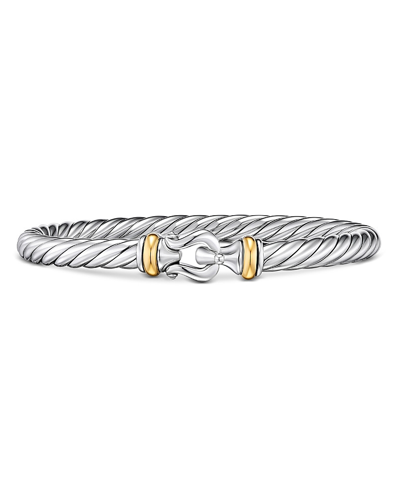 David Yurman Cable Flex Buckle Bracelet in Sterling Silver with 14K Yellow Gold, 6mm | Bloomingdale's (US)