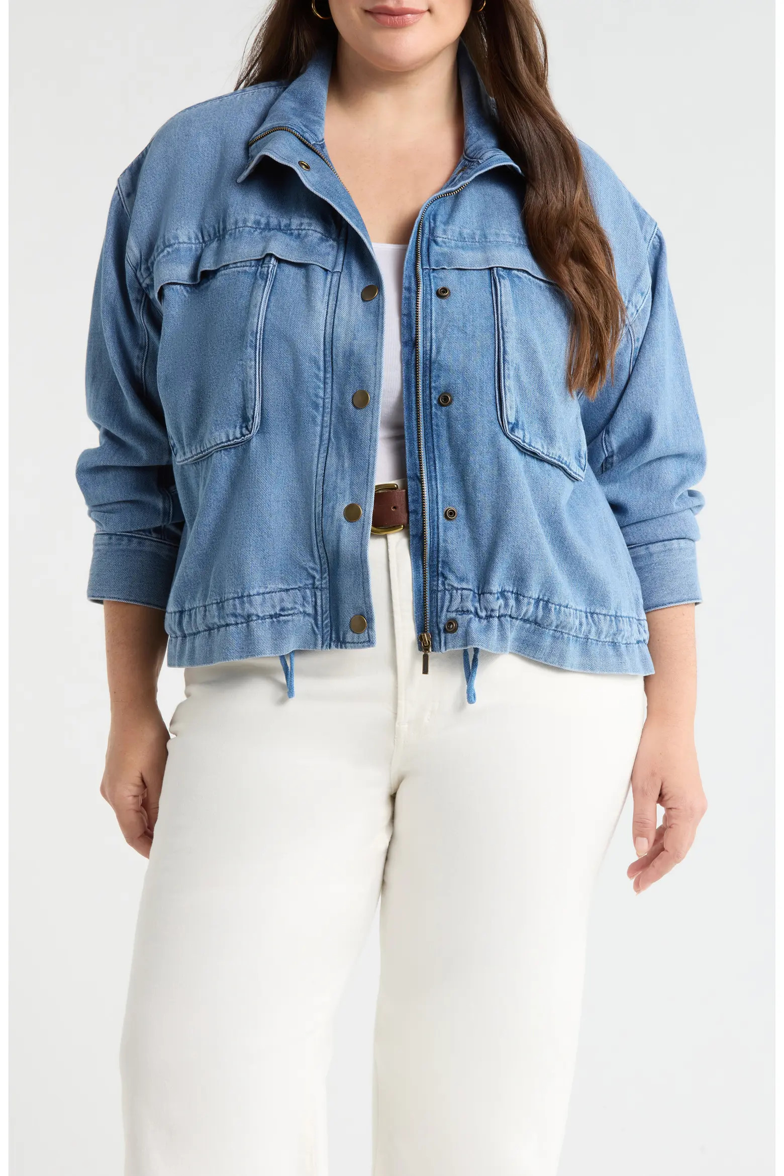 Caslon® Denim Utility Jacket (Women) | Nordstrom | Nordstrom