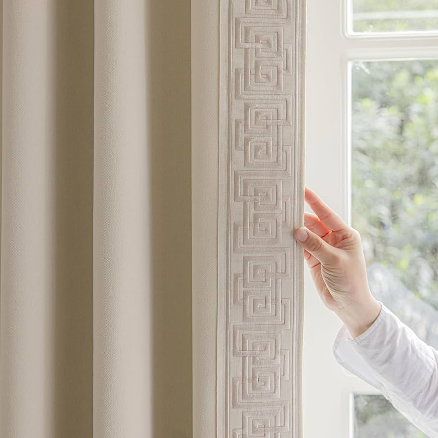 Curtains with Trim, Pinch Pleat Curtain Design, Room Darkening Drapes, High-End Designer Curtains... | Amazon (US)