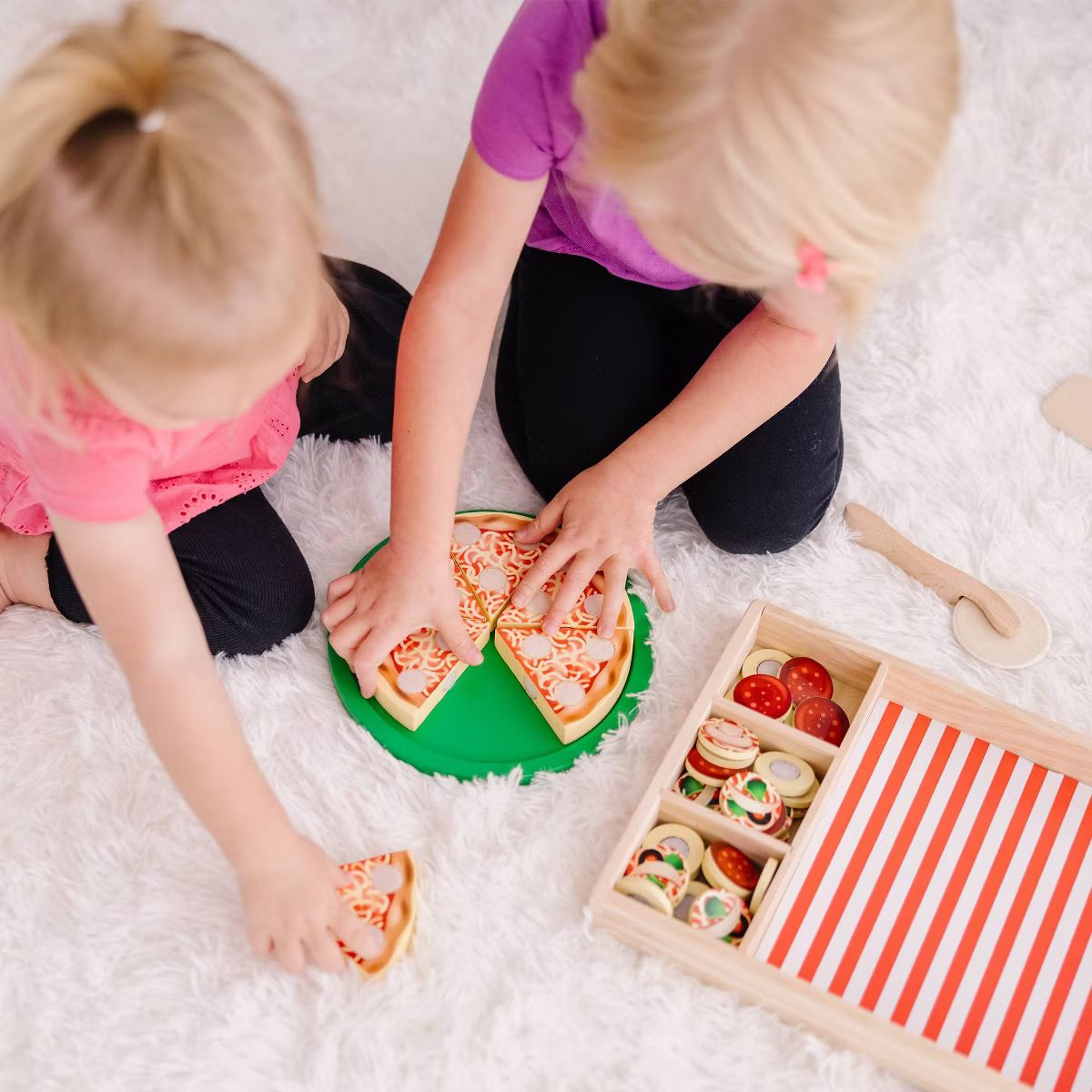 Melissa & Doug Pizza Party Wooden Play Food Set | Target