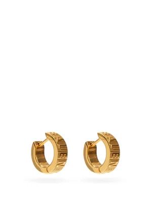 Force logo-stripe gold-plated hoop earrings | Matches (US)