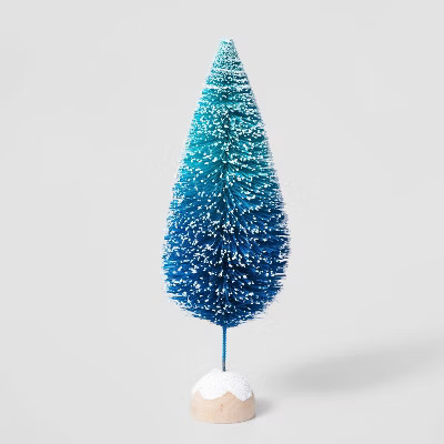 12in Bottle Brush Tree Decorative Figurine Blue Ombre - Wondershop™ | Target