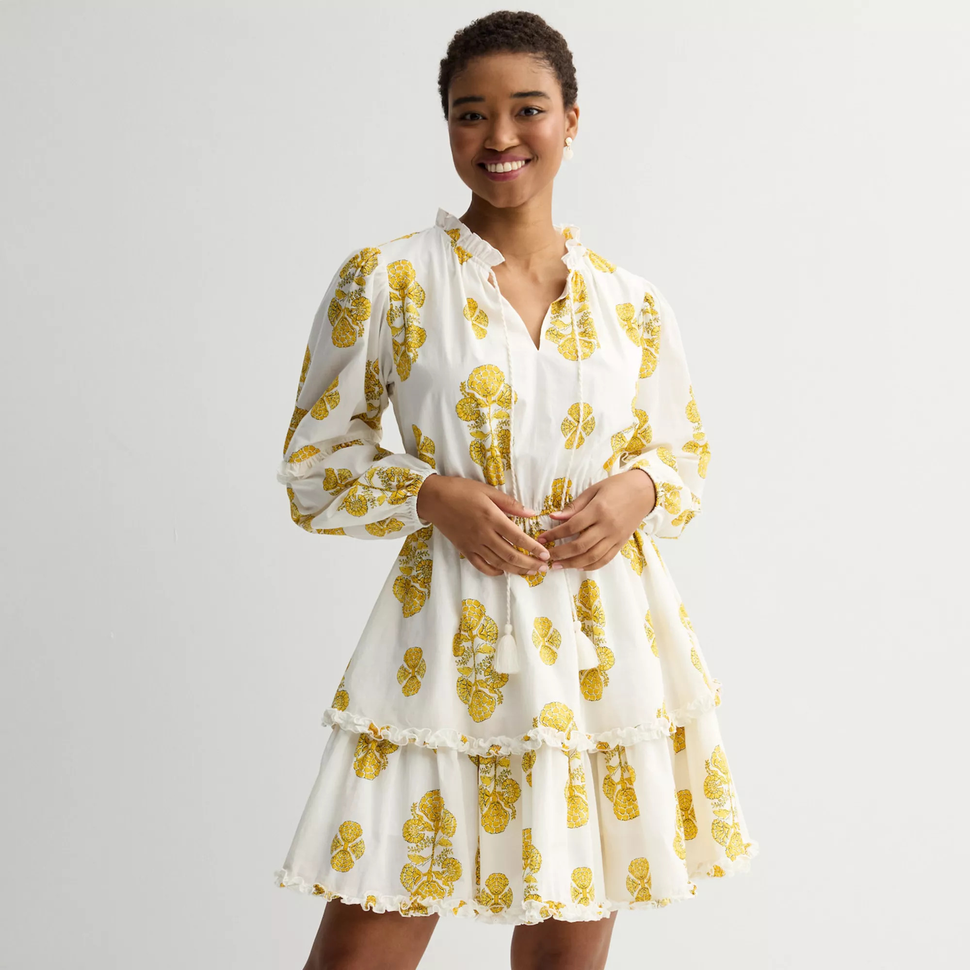 Women's MNK Tiered Long Sleeve Dress | Kohl's