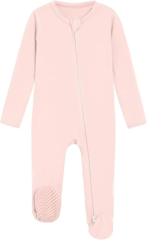 Baby Footie Romper Pajamas Unisex Newborn Infant Pjs Soft Rompers Viscose from Bamboo Sleepwear | Amazon (US)