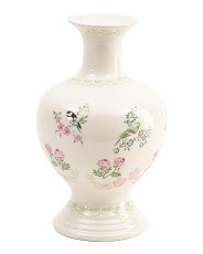 Ceramic Floral Bird Crackled Embossed Printed Vase | Home | Marshalls | Marshalls