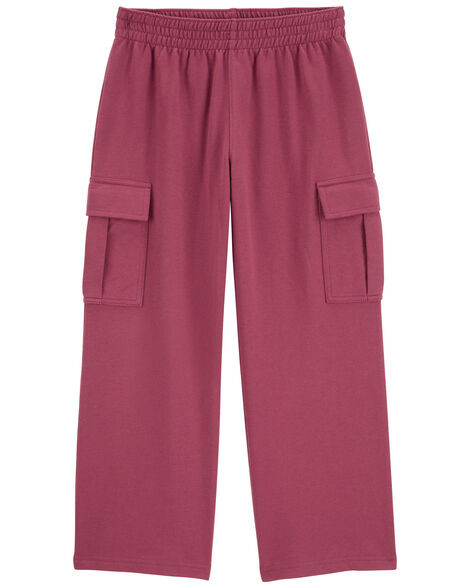 Carter's Kid Girls Pull-On French Terry Cargo Pants 8 Pink | Carter's