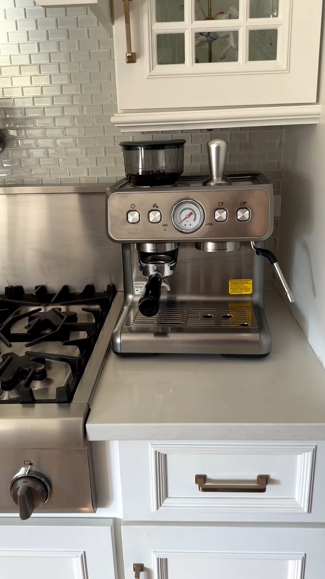 POV: your kitchen just became your favorite café ☕️

This 20 bar espresso machine with a built in grinder + milk frother gives you barista level lattes at home without the daily coffee run.

Rich espresso, silky foam, and a sleek stainless steel look that actually belongs on your counter.
Save this if you love café vibes at home.

#coffee #espressomachine #amazonhomefinds 

#LTKHome #LTKmomlife #LTKmorningroutine