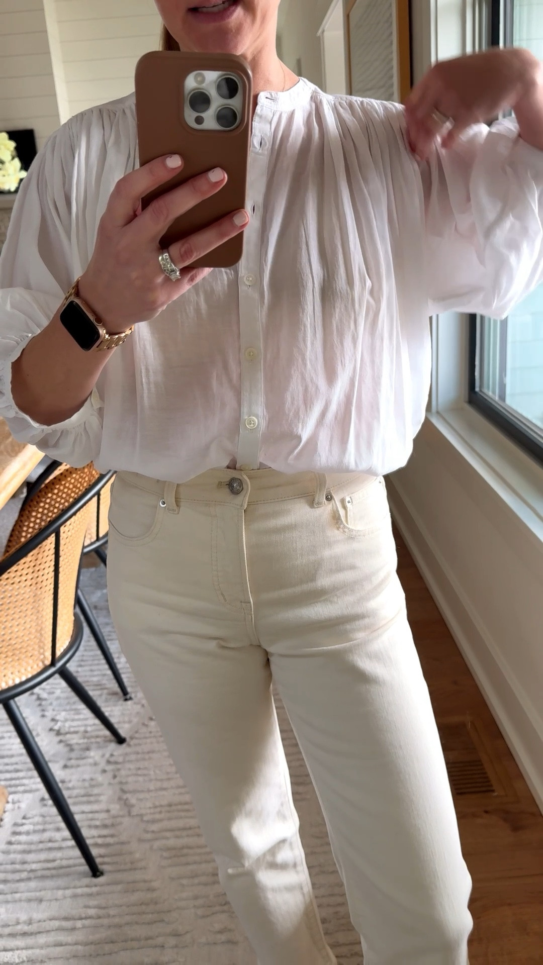 Top size small
Jeans size 25 - petite for lengthh

#LTKgrwm #LTKootd #LTKdayinmylife