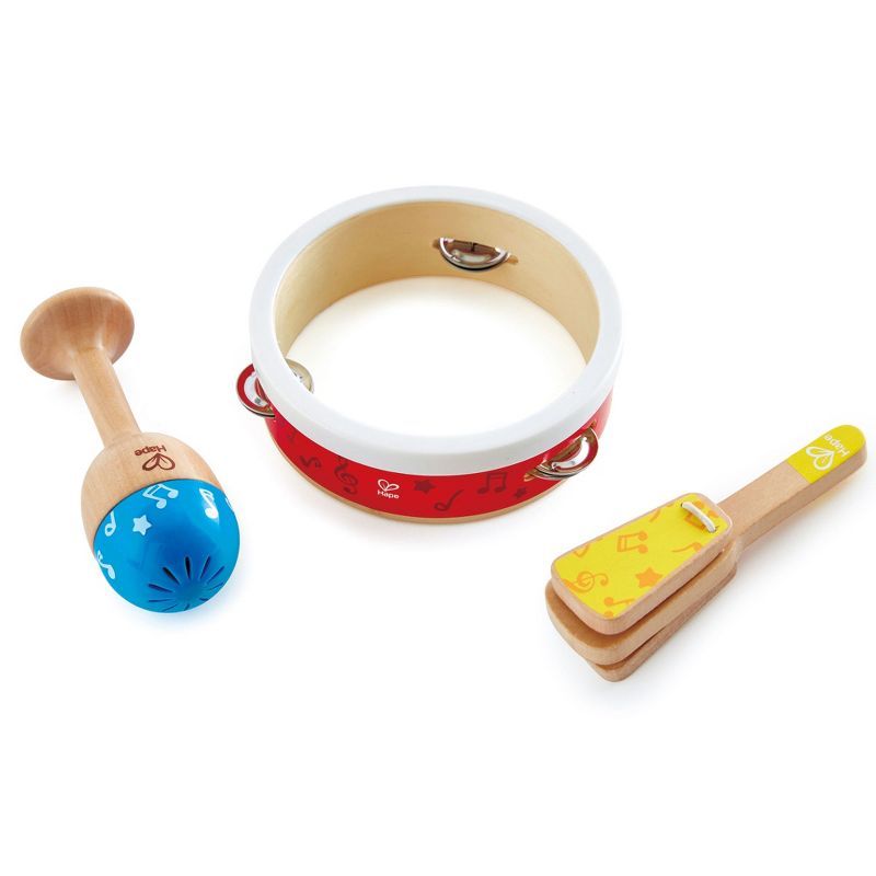 Hape E0615 Kids Toddler Preschool 3 Piece Wooden Musical Instrument Toy Junior Percussion Set wit... | Target