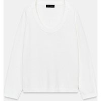 Zara - Round Neck Knit Jumper - White - S - Woman | Zara UK