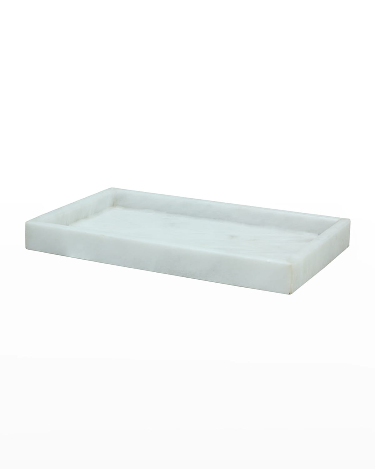 Eris Collection Pearl White Marble Small Vanity Tray | Neiman Marcus