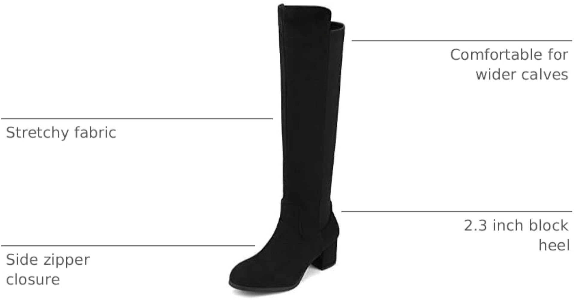 DREAM PAIRS Women's Knee High Stretchy Fashion Boots | Amazon (US)