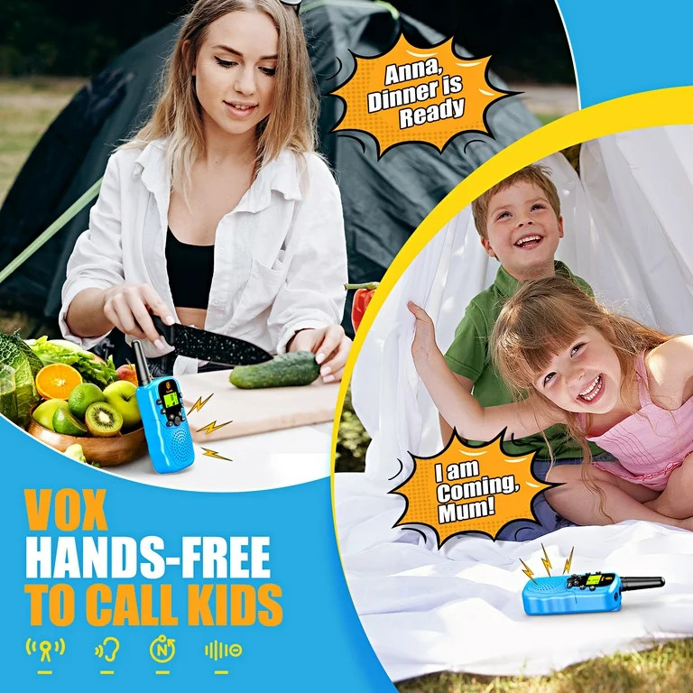 Walkie Talkies for Kid, 2 Way Radio, 3 KM Long Range Toy for Boy Girl 3-15 Years Old, Birthday Ch... | Walmart (US)