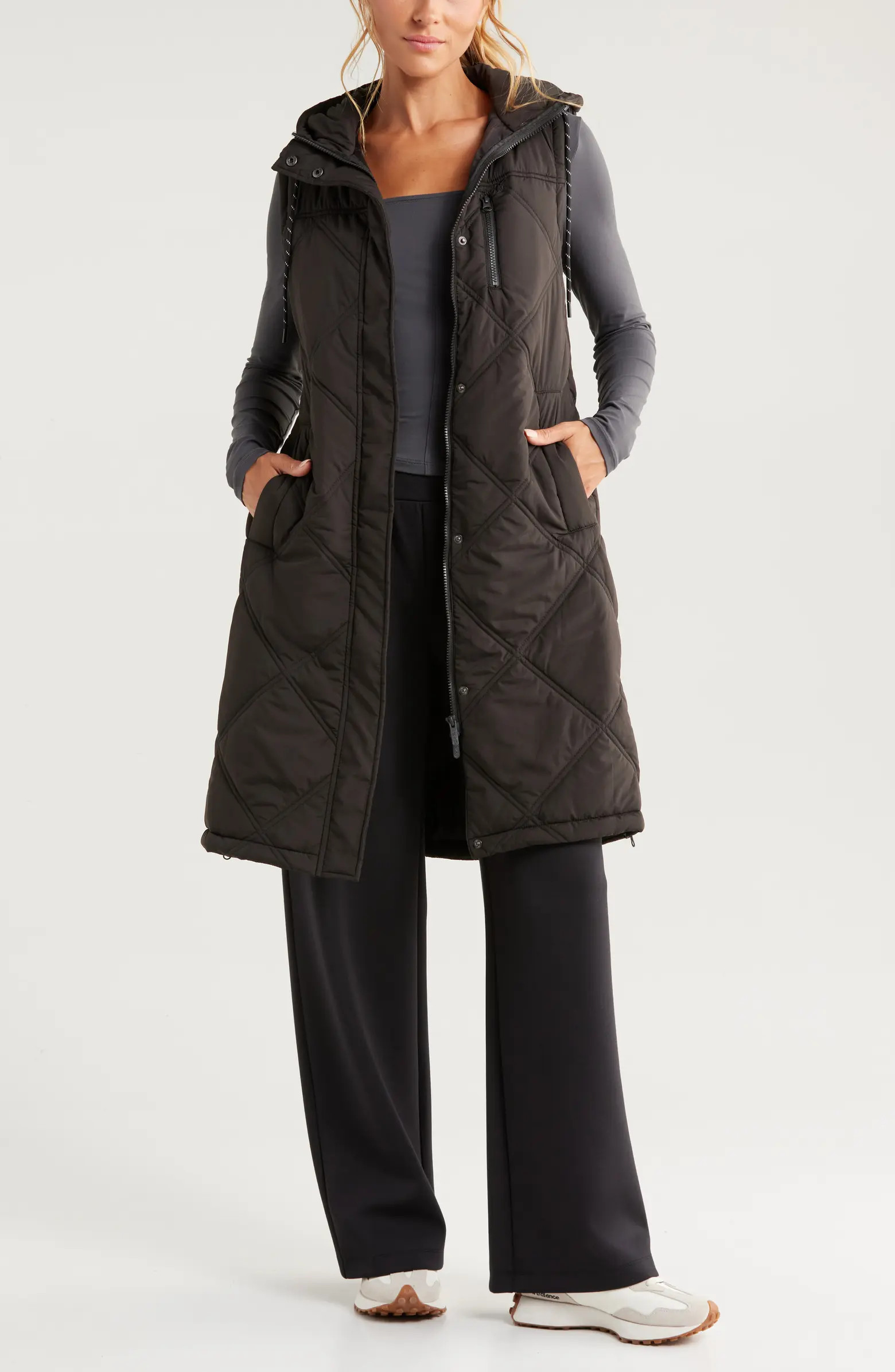 Long Hooded Puffer Vest | Nordstrom