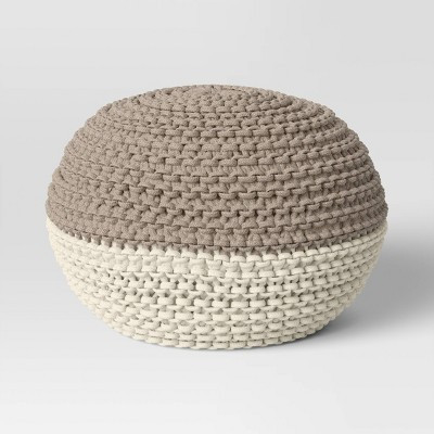 Cloverly Chunky Knit Pouf - Threshold™ | Target