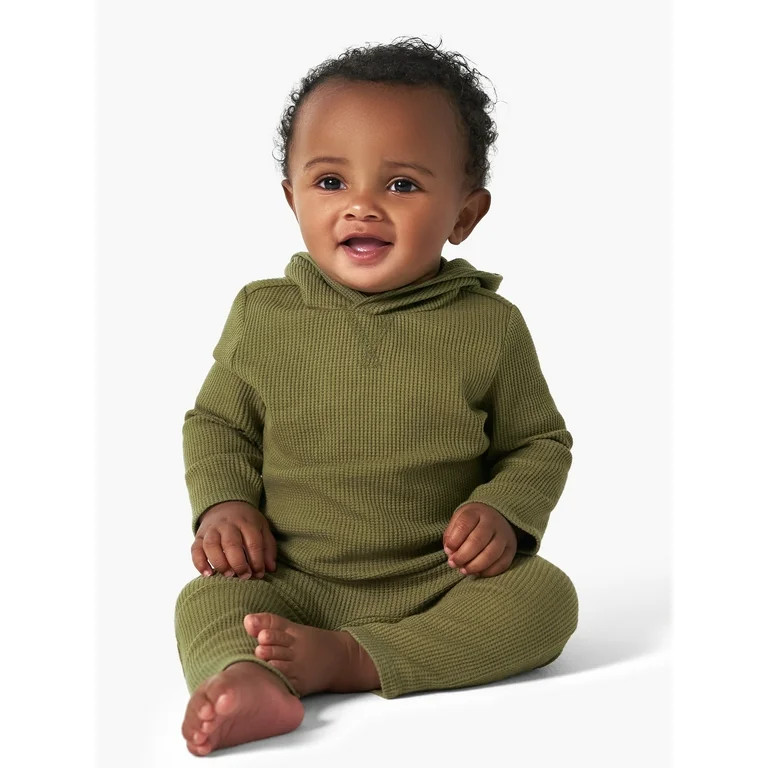 Modern Moments by Gerber Baby Boy Casual Hoodie and Pant Outfit Set, 2-Piece, Sizes 0/3M-24M - Wa... | Walmart (US)