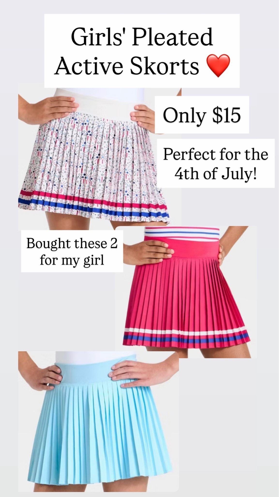 Girls' Pleated Active Skort only $15

#LTKKids