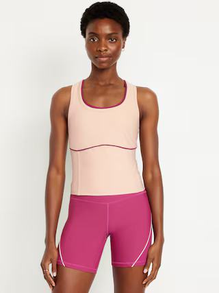 PowerSoft Racerback Cropped Shell Tank | Old Navy (US)