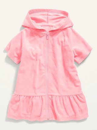 Hooded Loop-Terry Zip Swim Cover-Up for Toddler Girls | Old Navy (US)
