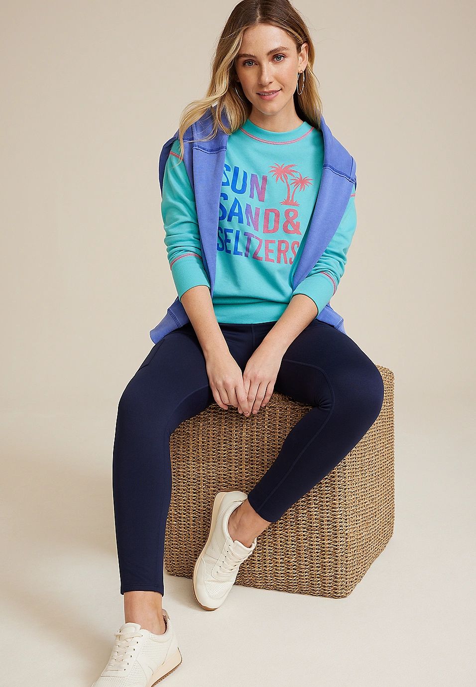 Sun Sand And Seltzers Sweatshirt | Maurices