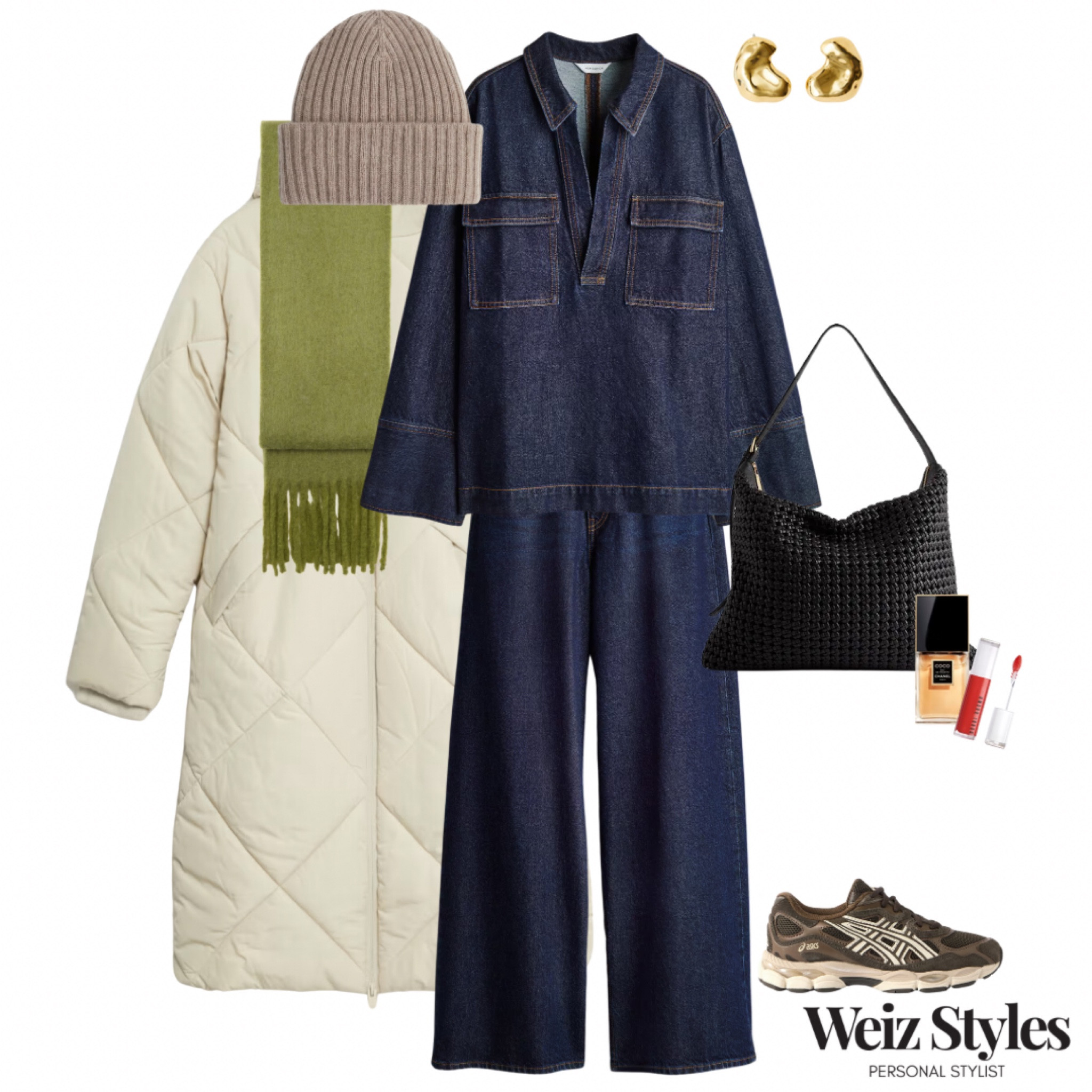Making double denim cool ✨ this trendy combo is having a major moment right now! I’ve paired it with sleek accessories and a cosy puffer for the perfect mix of edgy and stylish 💃🏻 

Head to www.weizstyles.com to find out how I can help you on your style journey 💖

Louise x

Personal stylist, styling, ootd, neutral aesthetic, London, Weiz styles, shopping, outfit of the day, uk, confident, handbag, bag, perfume, fragrance, lipstick, lip, elevate your style, feel good, flat lay, shopping, high street, designer, ltk, autumn, autumnal, wide leg trousers, turn up denim jeans, turned up hem, indigo denim, denim top, v neck top, utility, edgy, cool, trendy, stylish, autumn winter style, woolly hat, beanie, green wool scarf, puffer coat, magi, H&M, quilted, dream, layers, warm, cosy, gold earrings, woven bag, black, weave, khaki, trainers, net a porter, sports luxe, lipgloss, Chanel, John Lewis, ASICS, elevated, trendy, womenswear 

#LTKuk #LTKstyletip #LTKautumn