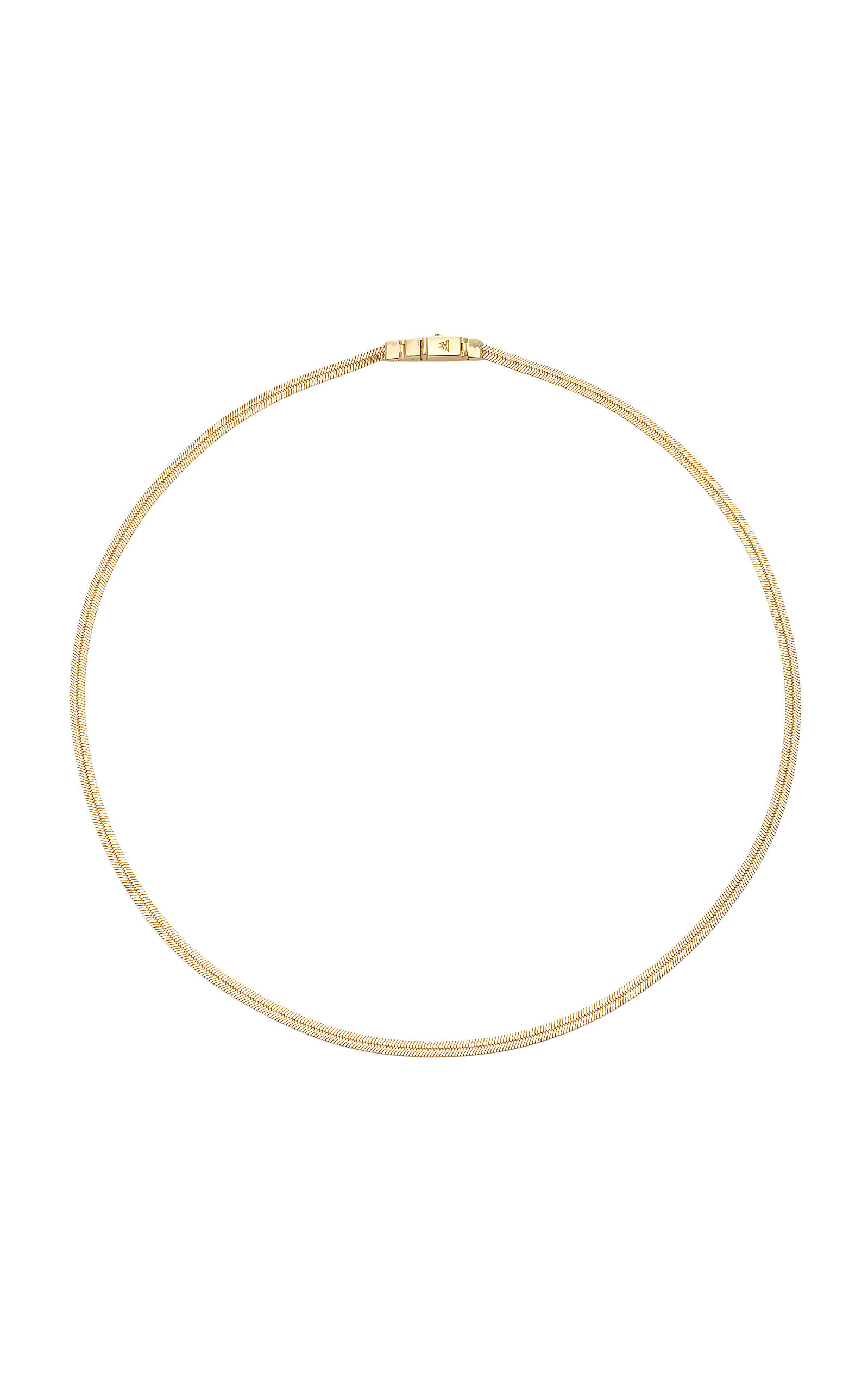 Herringbone 9k Gold-Plate Chain Necklace | Moda Operandi (Global)