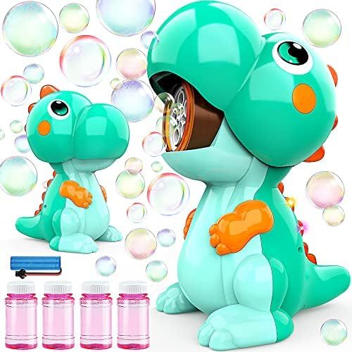 EduCuties Bubble Machine for Kids, Dinosaur Toys Automatic Bubble Blower Maker with Solutions for To | Amazon (US)