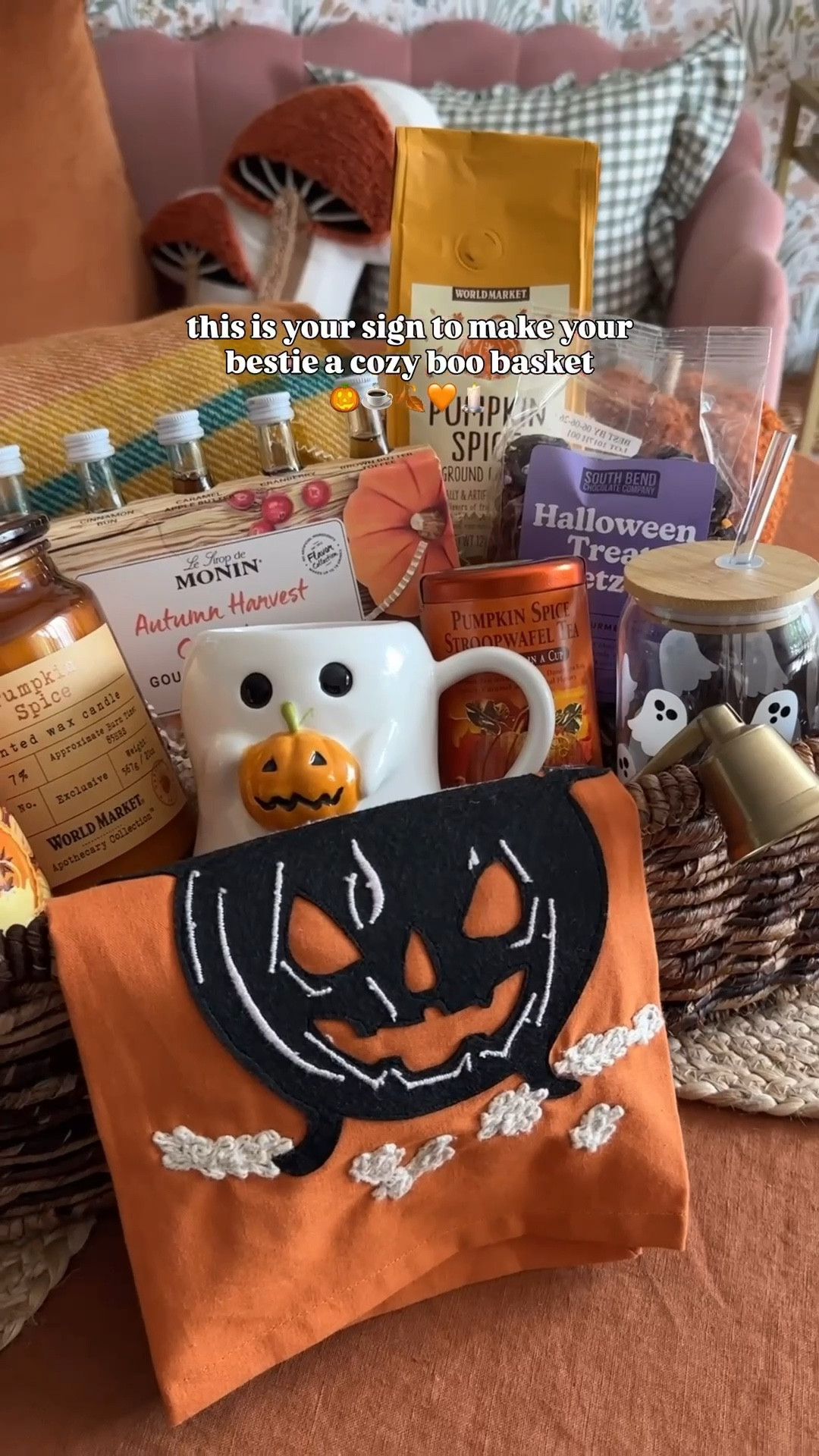POV it’s boo basket season 🎃🍂 #WorldMarketPartner
One of my favorite fall traditions is putting together the coziest boo basket for my bestie with my favorite @WorldMarket finds🧡
World Market is always my go-to because they have the most unique finds for fall and spooky season! I grabbed some fall flavored coffees & teas, a candle, Halloween snacks, and the cutest ghostie mug to make sure my bestie is stocked up for all of her cozy autumn mornings or spooky nights in ✨

#WorldMarketFinds #BooBasket #CozyFallBasket #BooBasketSeason

#LTKHome #LTKFindsUnder50 #LTKSeasonal