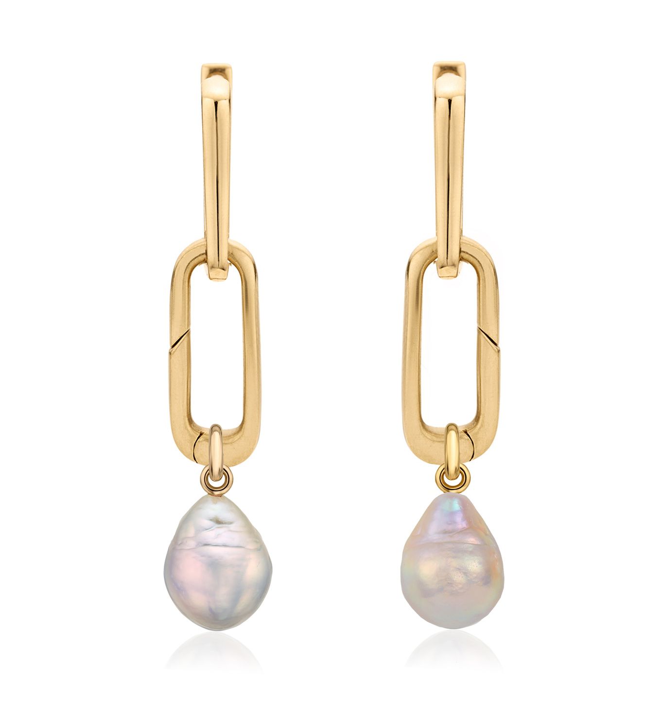 Gold Vermeil Alta Capture and Pearl Earring Set | Monica Vinader (Global)