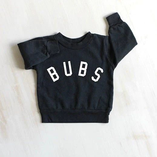 Kids Bubs Everyday Boys Sweatshirt in Black Color - Ford And Wyatt | Ford and Wyatt