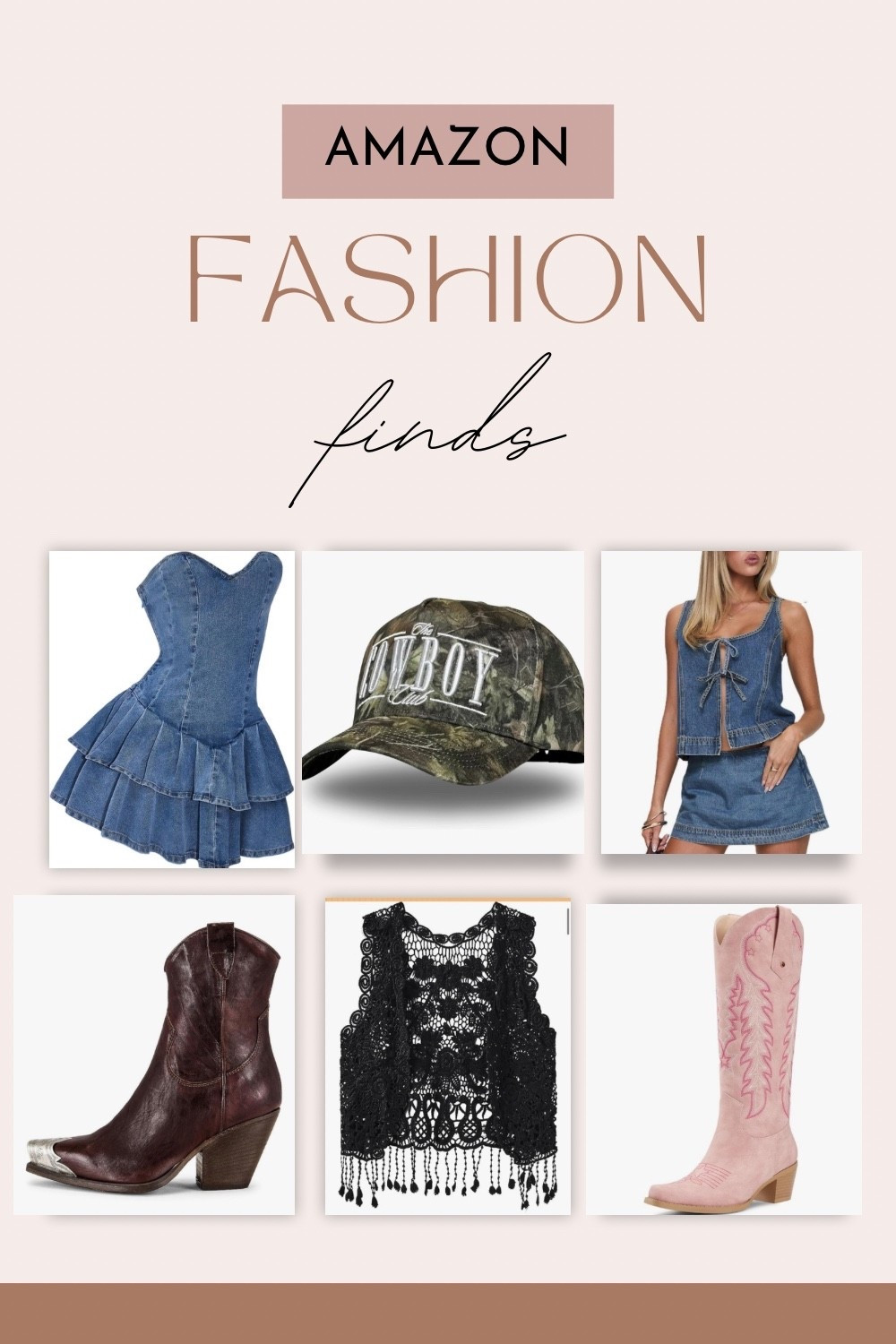 Amazon fashion finds that are giving main character energy 🔥 From the denim dress to the boots — these pieces are trendy but still wearable. Perfect for concerts, weekends, or styling with basics. Most are affordable and true to size — linking everything here 🤍
#LTKTrend #AmazonFashion #LTKStyle

#LTKOver40 #LTKSaleAlert #LTKFindsUnder50