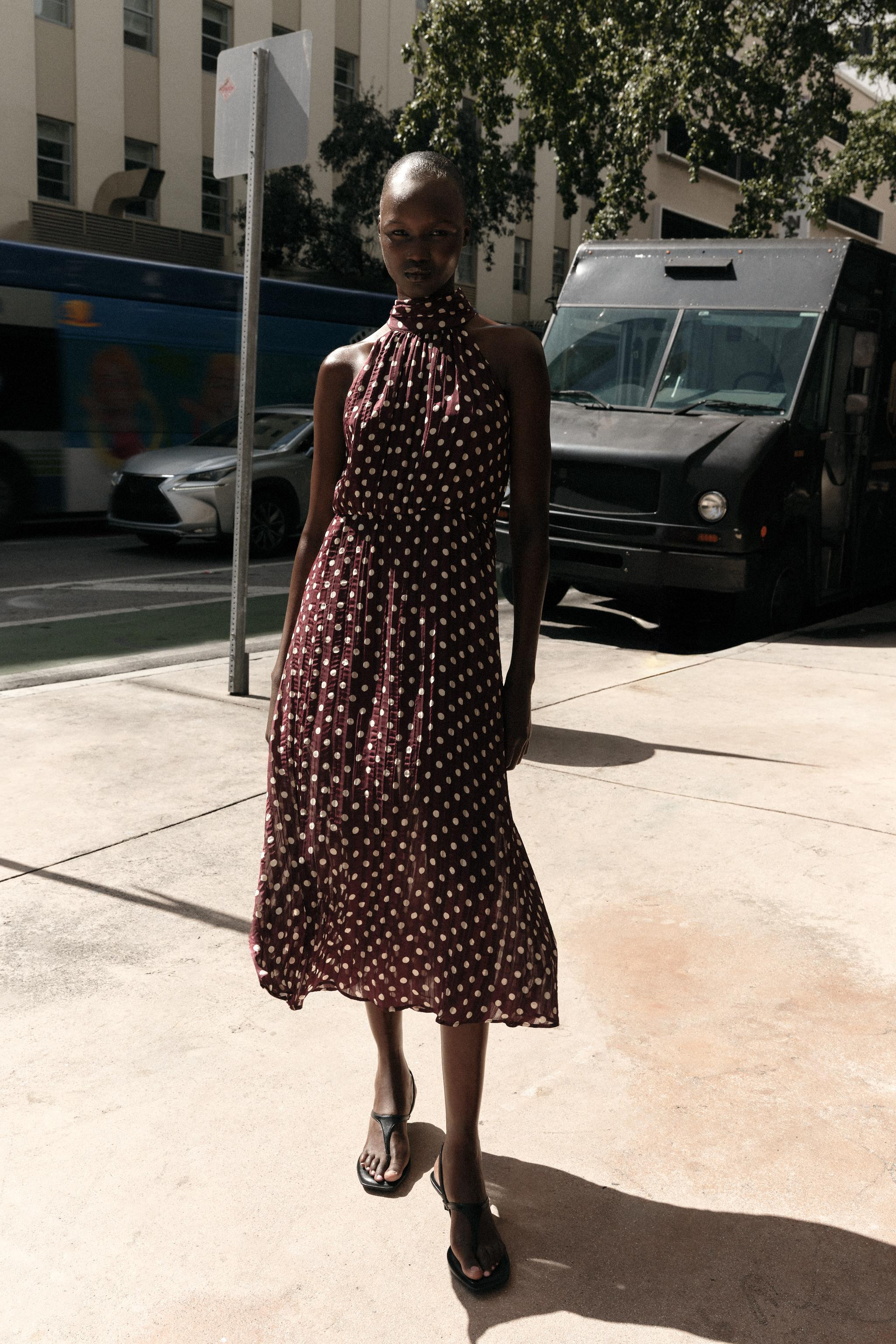 POLKA DOT MIDI DRESS | Zara US